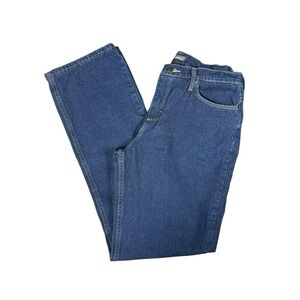Cabelas Casuals Fleece Lined Jeans Womens 10 Straight Leg Blue Denim Cotton